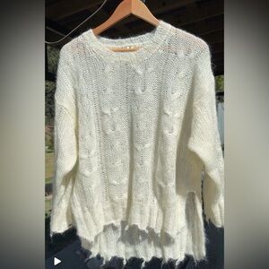 NWOT Anthropologie Distressed Sweater Made in Italy MP